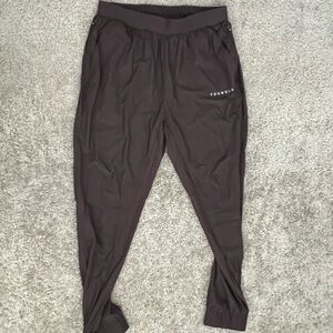 YoungLA Brown Sweatpants with Elastic Cuffs